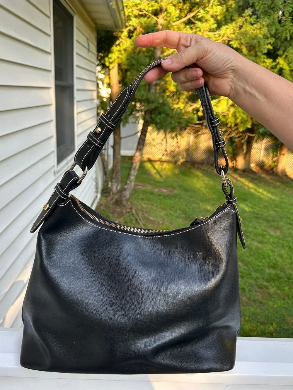 Dooney and Bourke Florentine Hobo Shoulder Bag Black
